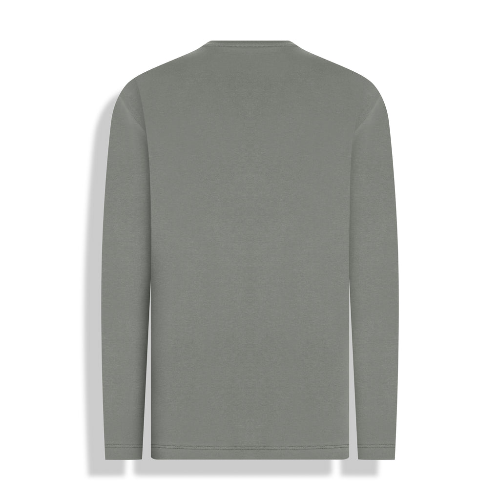 T-SHIRT M/L SUEDINE PIMA GOLA CARECA (VERDE BRONZE)