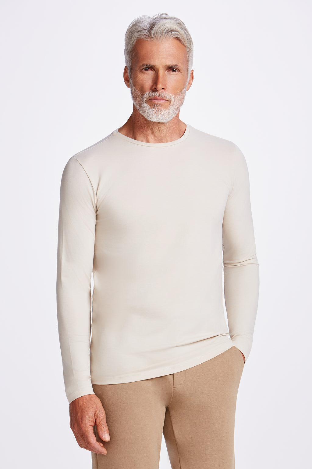 T-SHIRT PIMA COTTON M/L AREIA