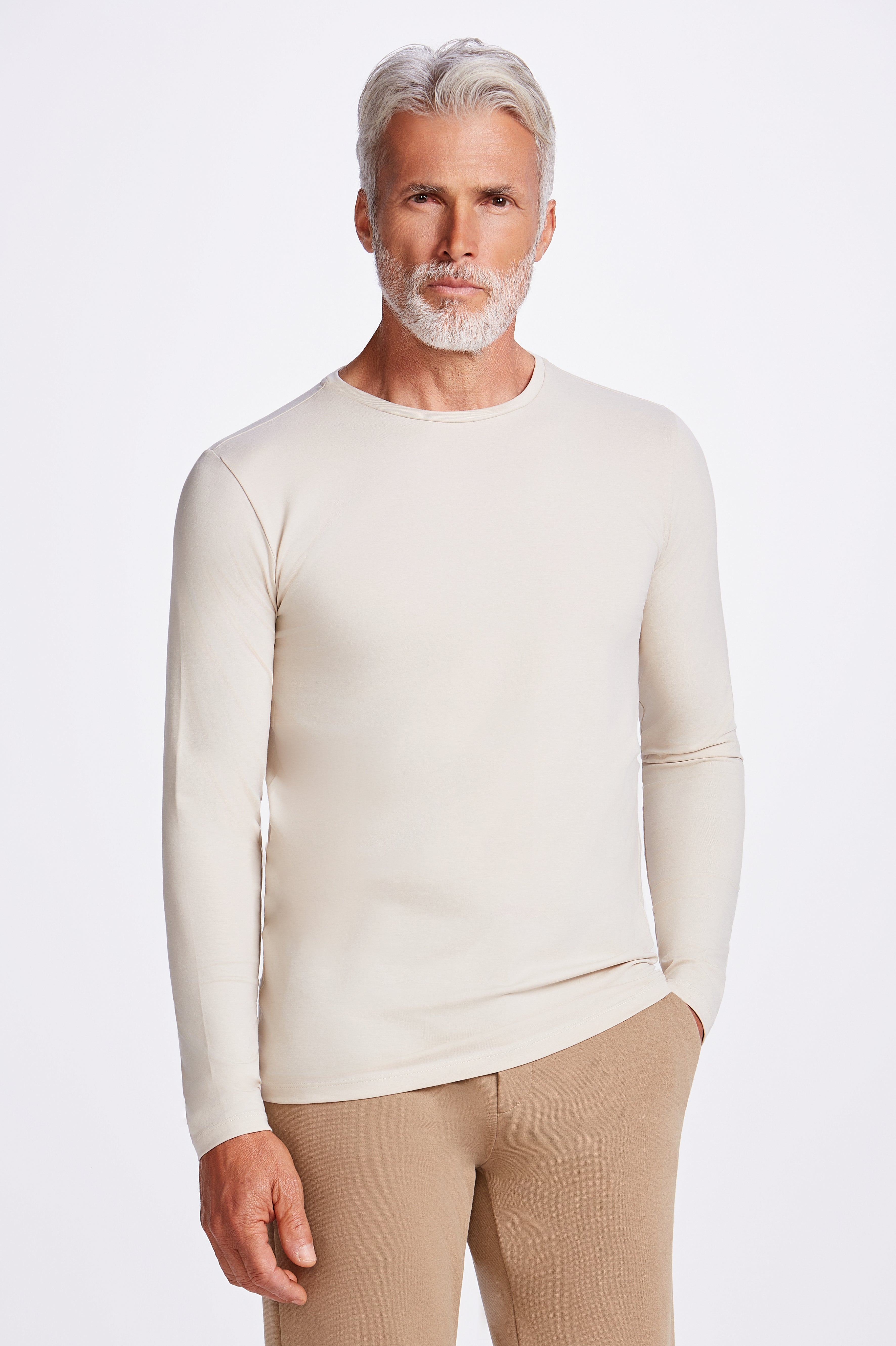 T-SHIRT PIMA COTTON M/L AREIA