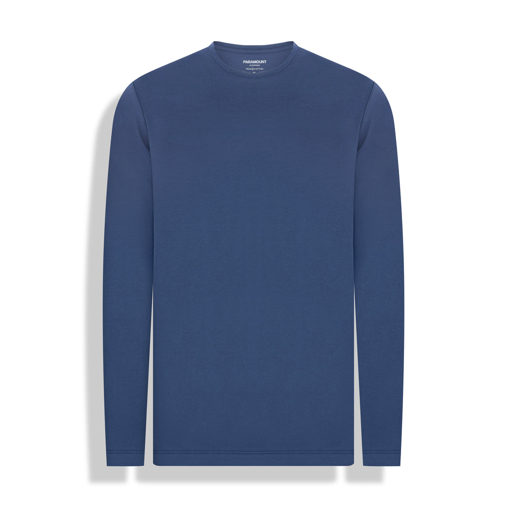 T-SHIRT PIMA COTTON M/L AZUL