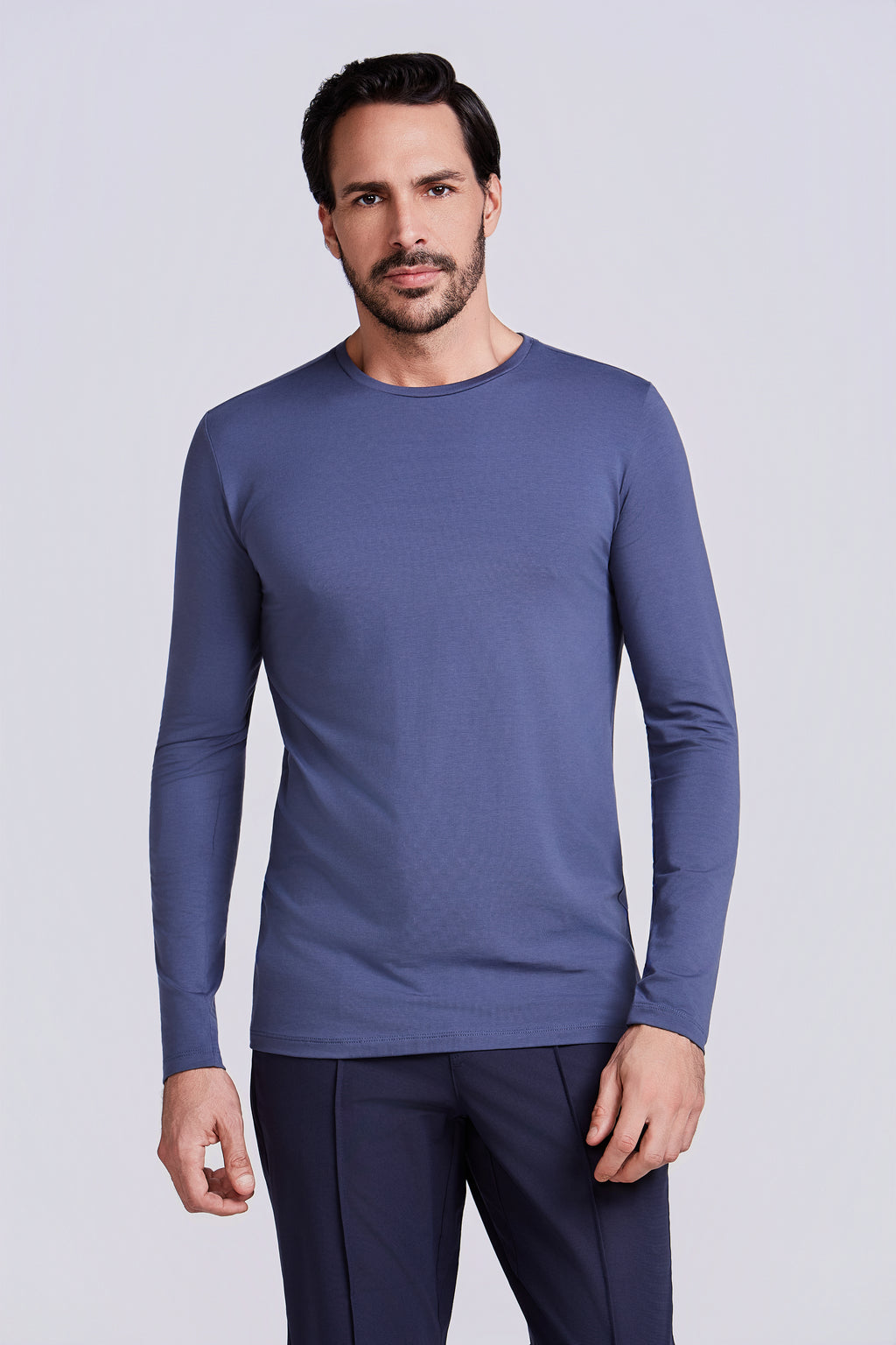 T-SHIRT PIMA COTTON M/L AZUL