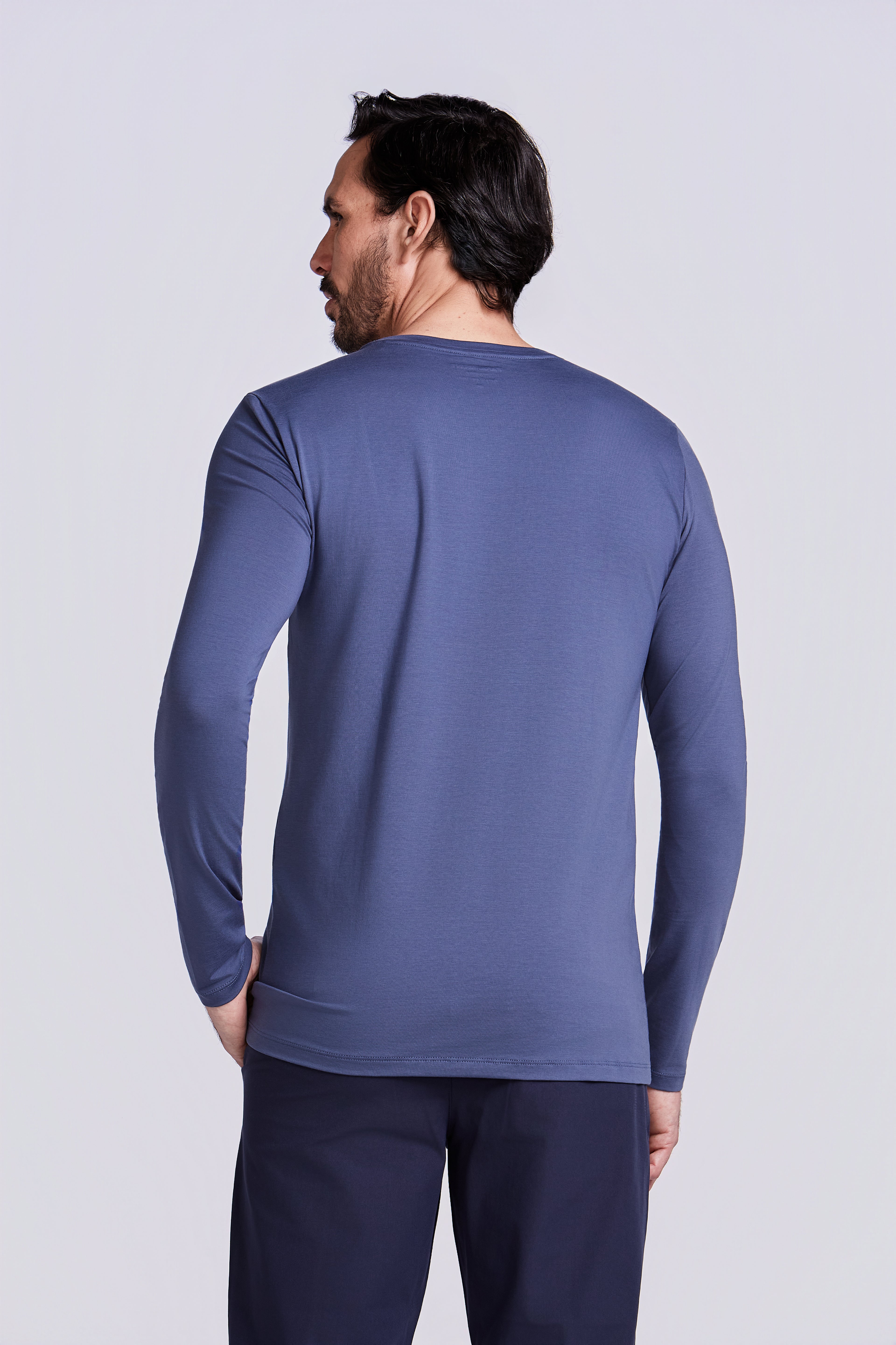 T-SHIRT PIMA COTTON M/L AZUL