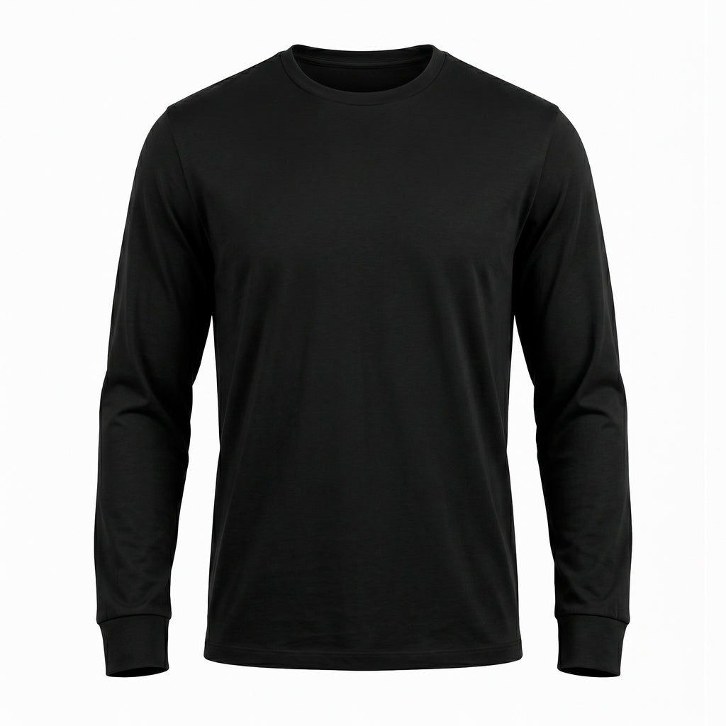 T-SHIRT PIMA COTTON MANGA LONGA PRETO