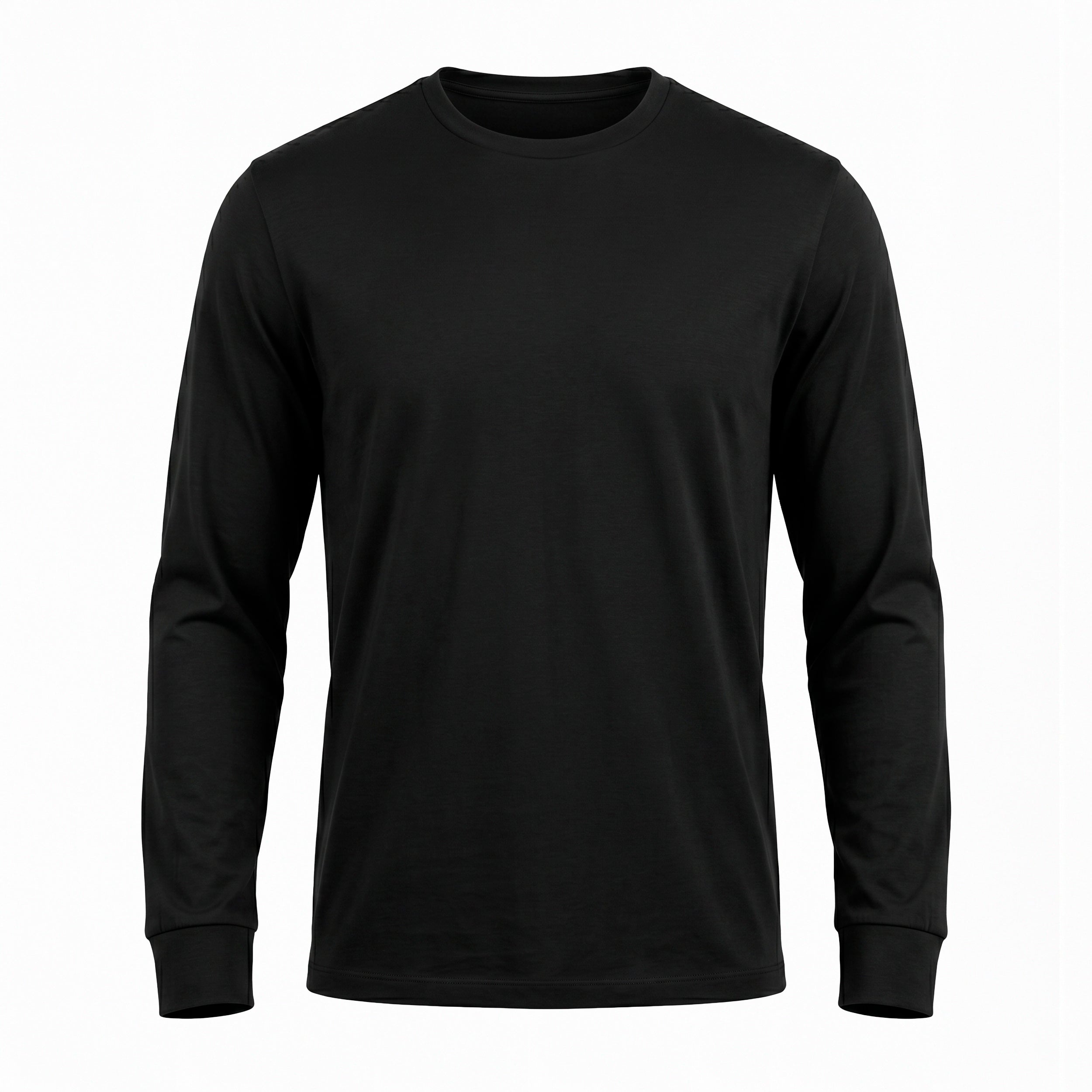 T-SHIRT PIMA COTTON MANGA LONGA PRETO