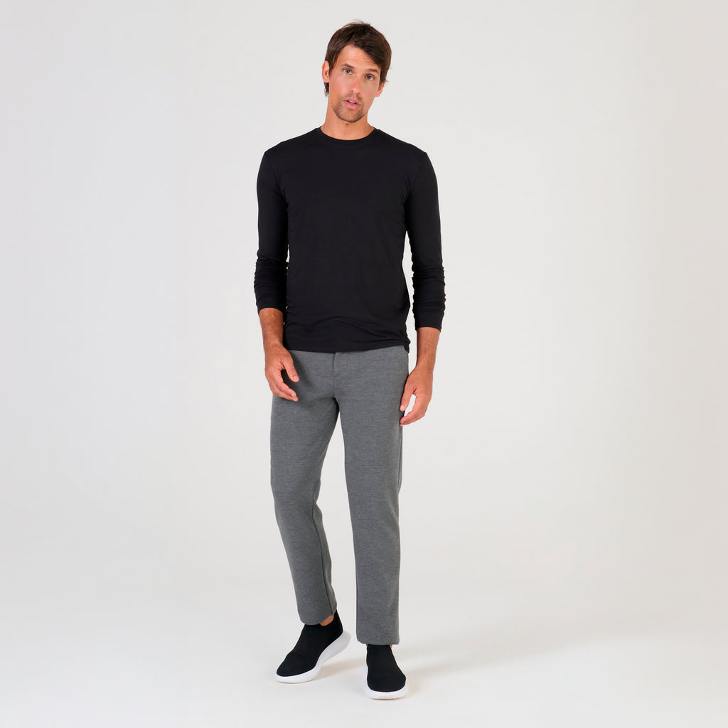 T-SHIRT PIMA COTTON MANGA LONGA PRETO