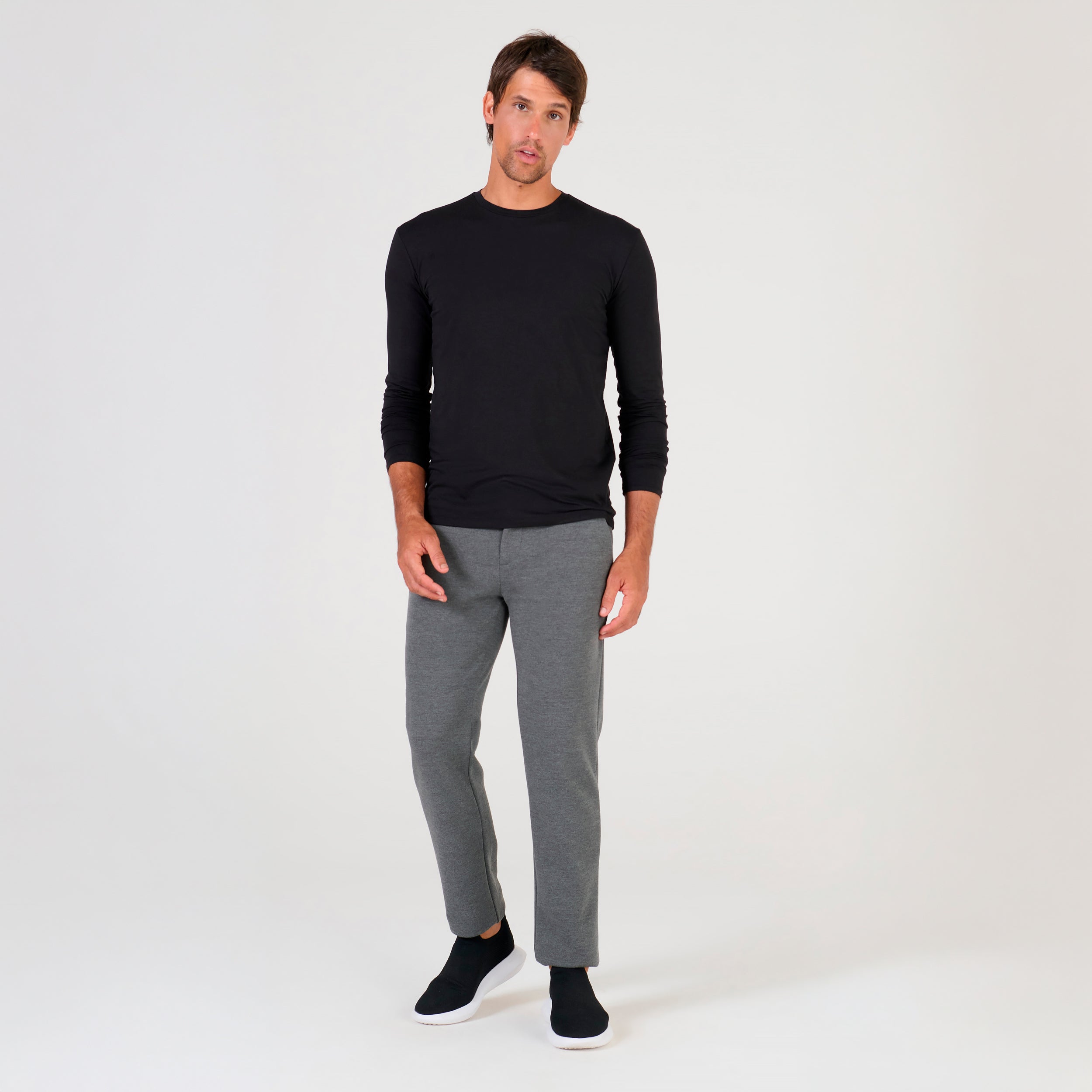 T-SHIRT PIMA COTTON MANGA LONGA PRETO
