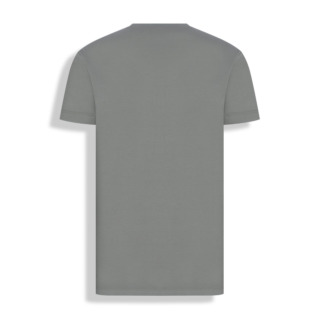 T-SHIRT M/C SUED PIMA GOLA C VERDE BRONZE
