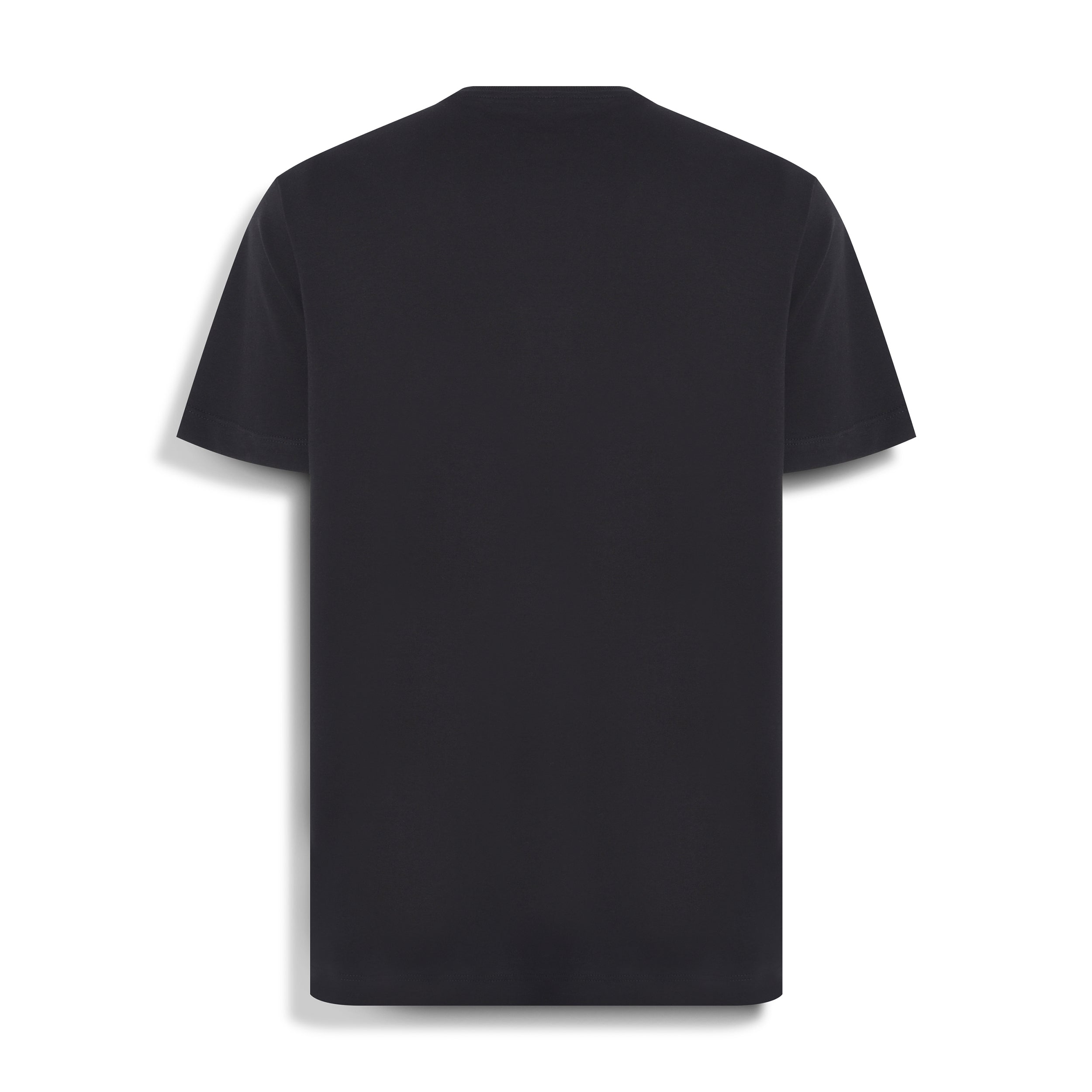 T-SHIRT M/C SUED PIMA GOLA C PRETO
