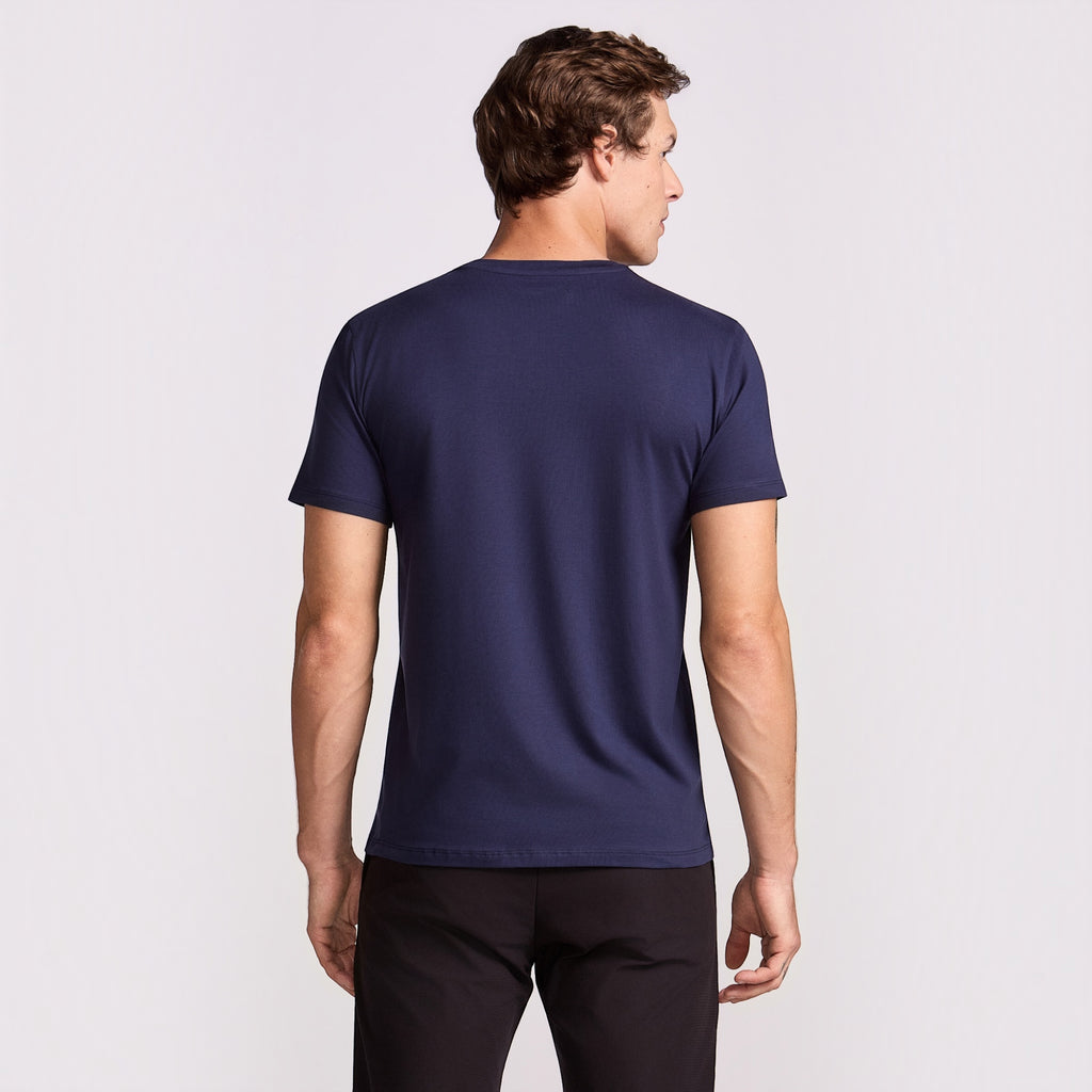 T-SHIRT PIMA COTTON MANGA CURTA MARINHO