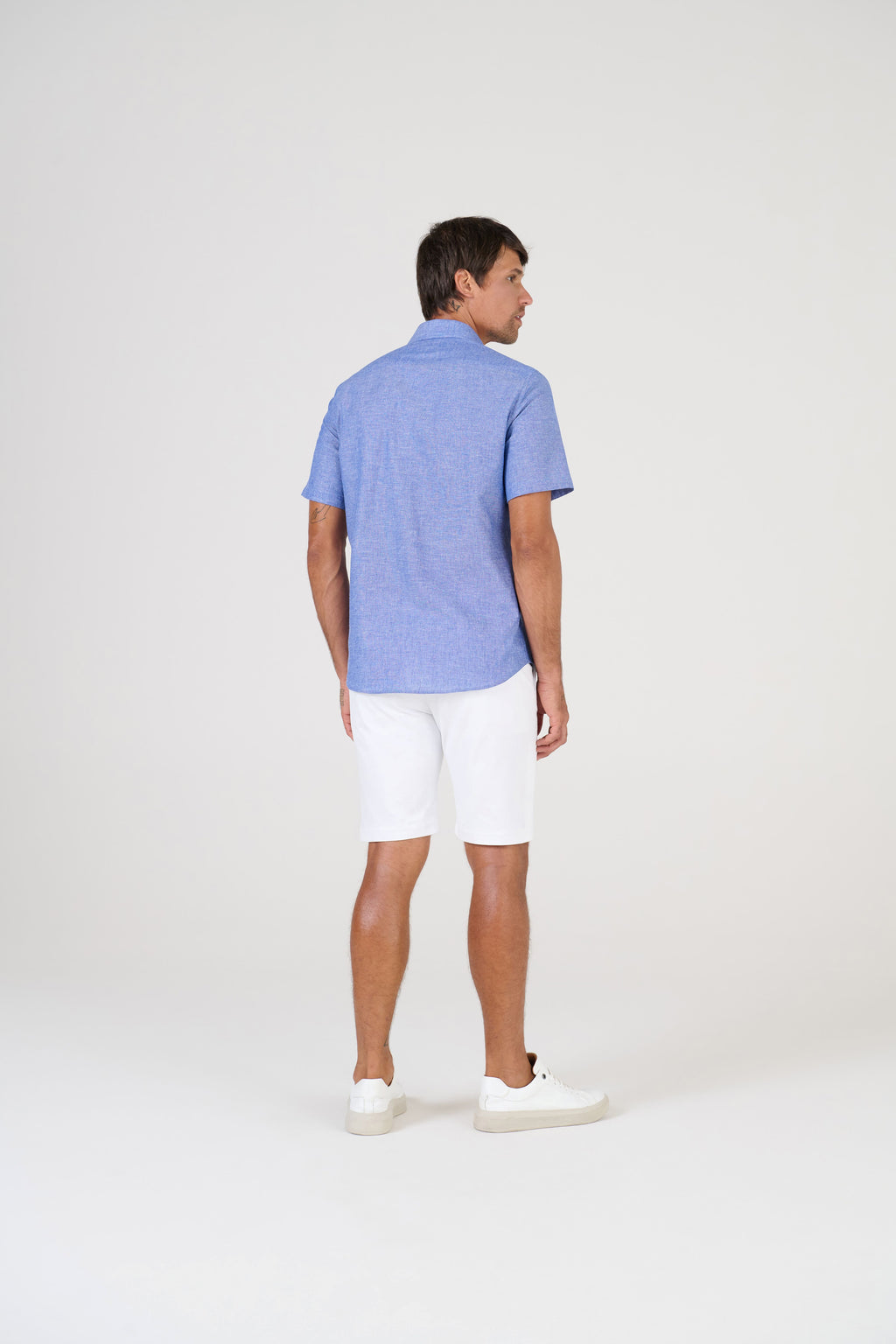 BERMUDA  ALFAITARIA ALGODAO ELASTANO BRANCO