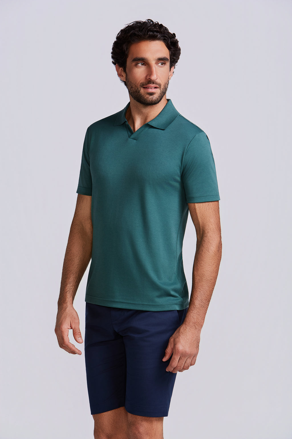 BERMUDA  ALFAITARIA ALGODAO ELASTANO MARINHO