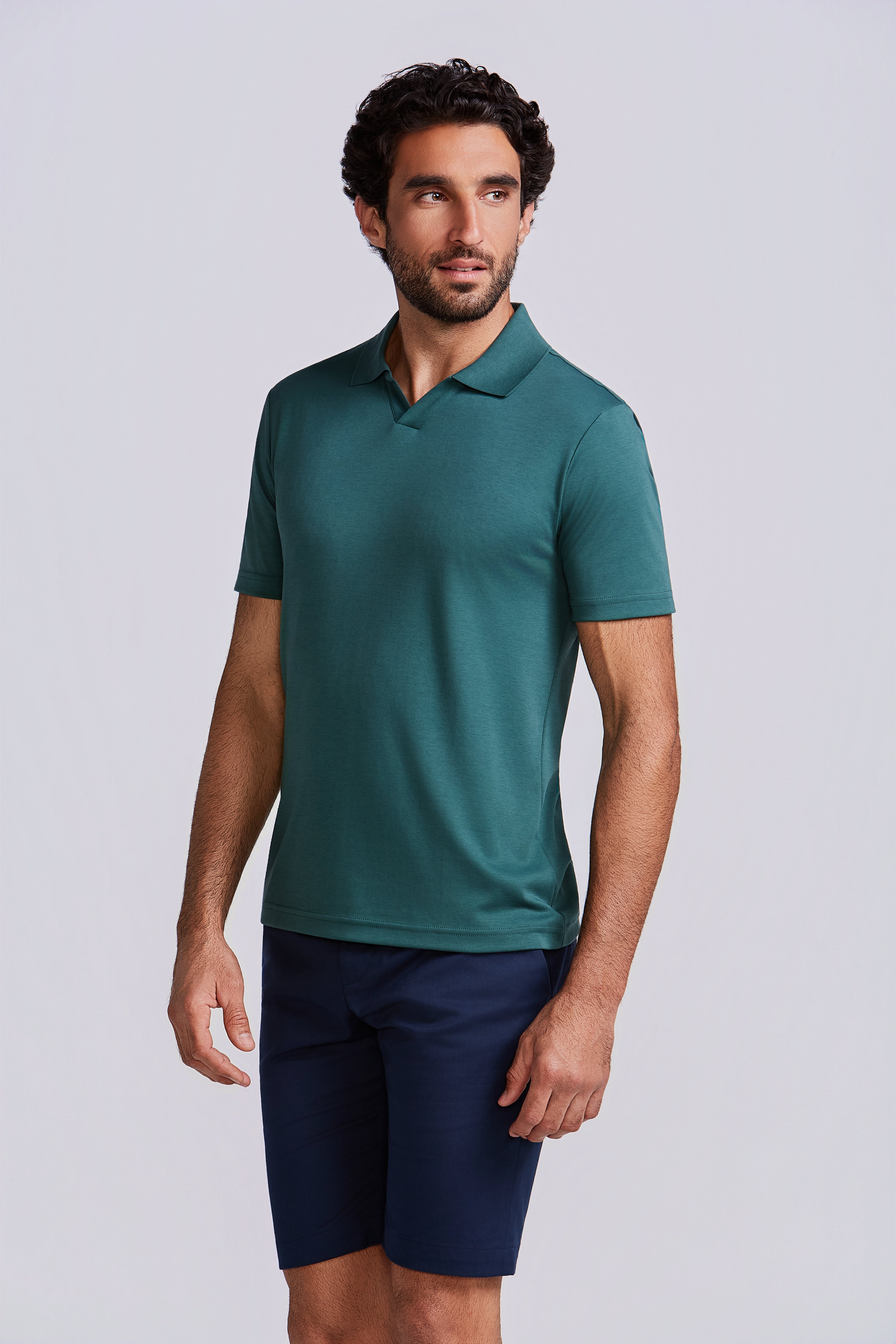 BERMUDA  ALFAITARIA ALGODAO ELASTANO MARINHO