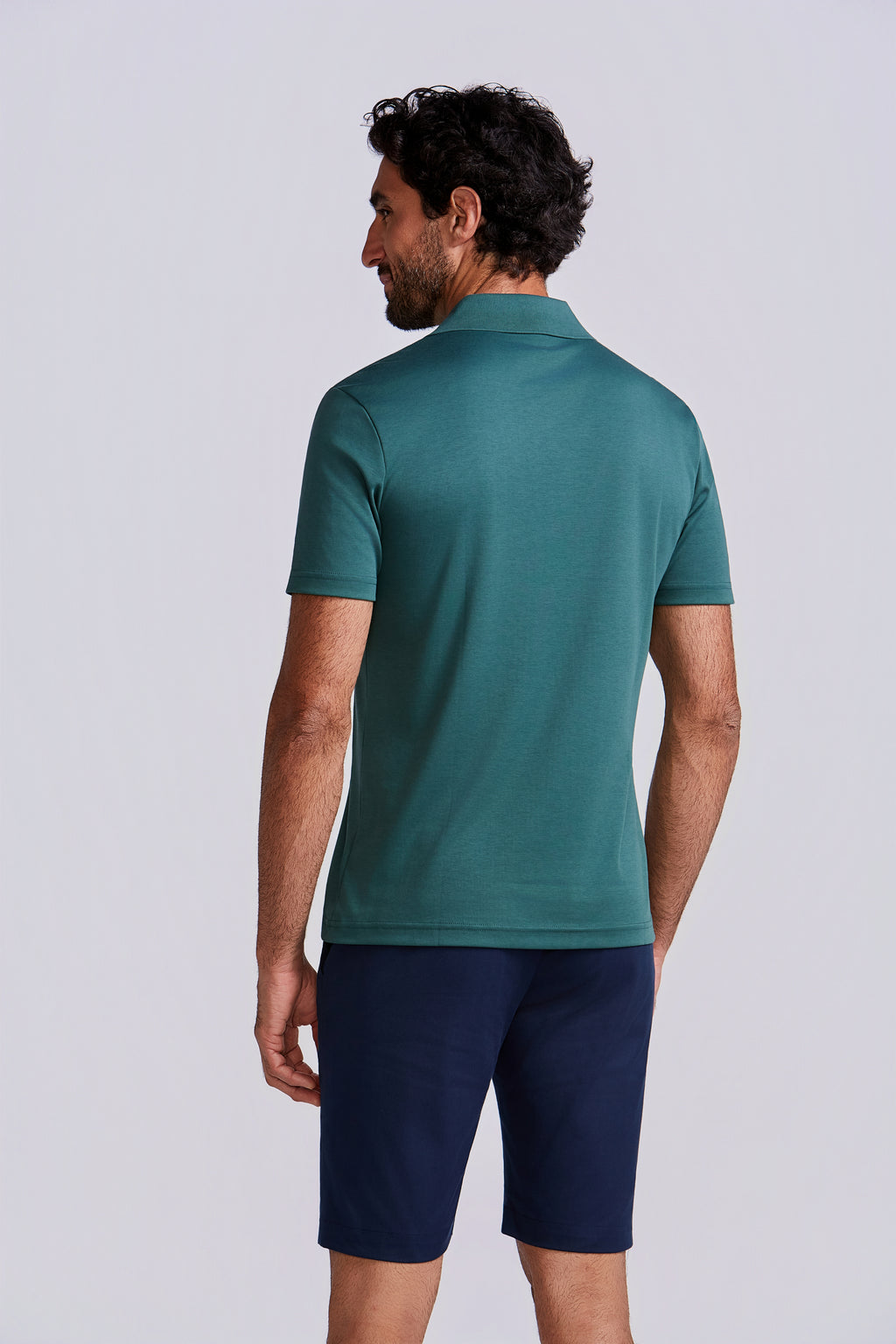 BERMUDA  ALFAITARIA ALGODAO ELASTANO MARINHO