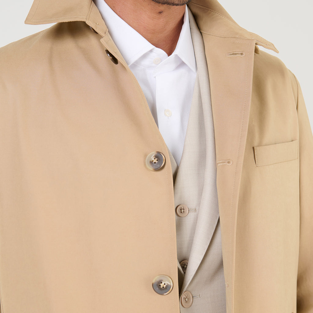 CASACO OVER COAT TECIDO TECNO KAKI