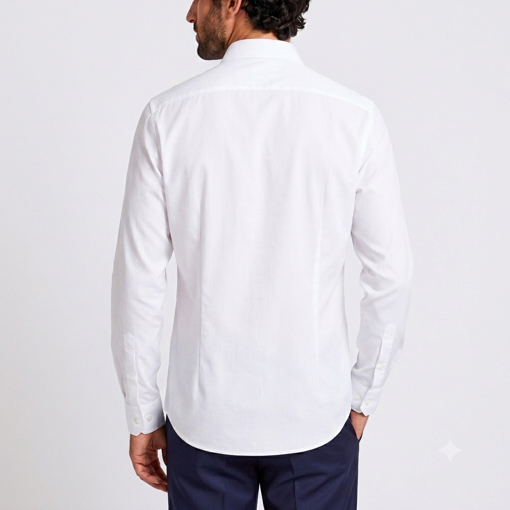 CAMISA MANGA LONGA PIMA COTTON POPELINE - BRANCO