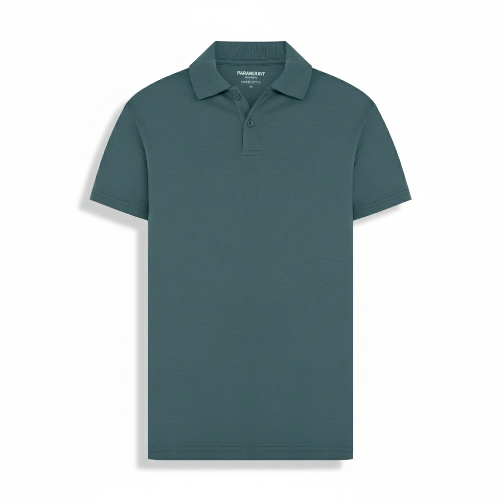 POLO PIMA COTTON 2 BOTOES VERDE MUSGO