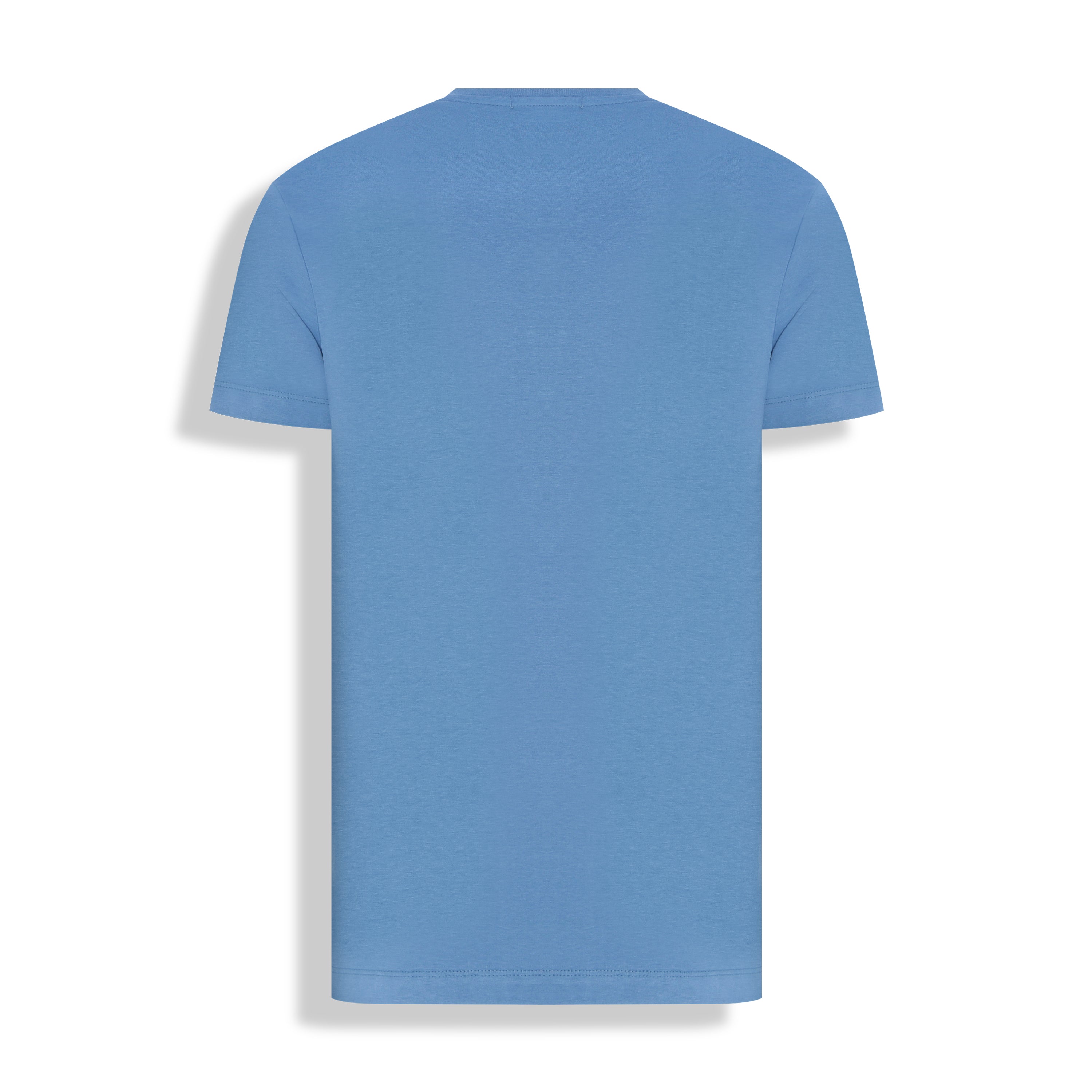 T-SHIRT M/C GOLA V PIMA TOUCH AZUL