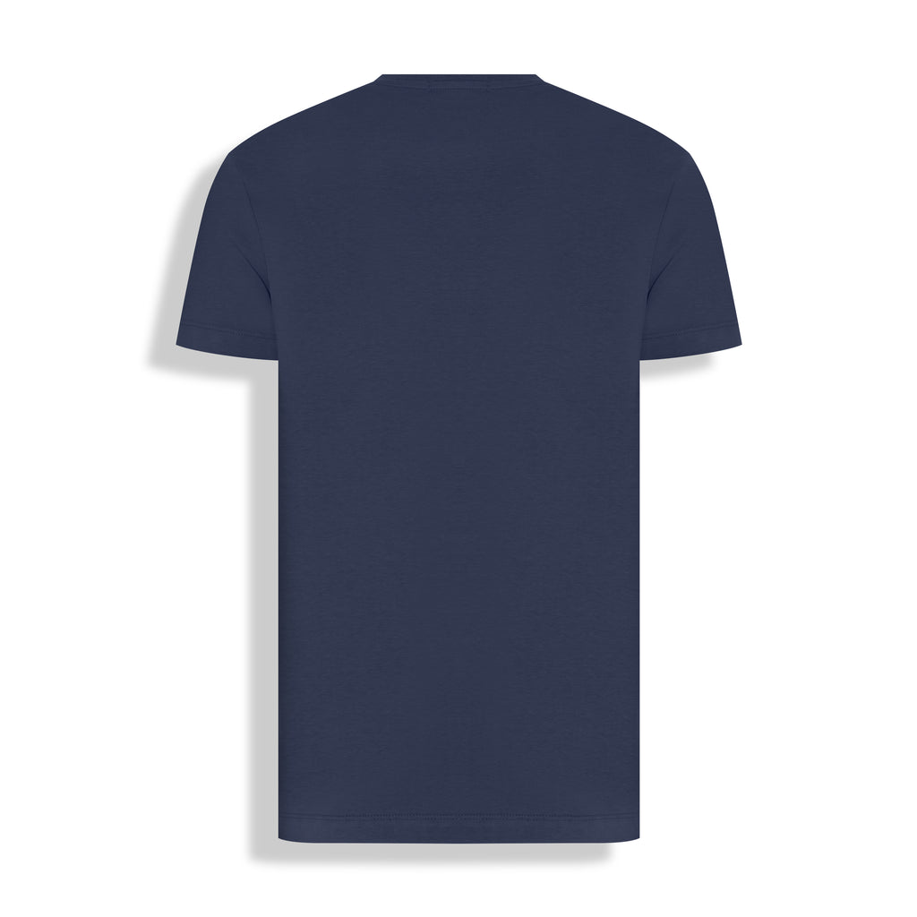 T-SHIRT M/C GOLA V PIMA TOUCH MARINHO