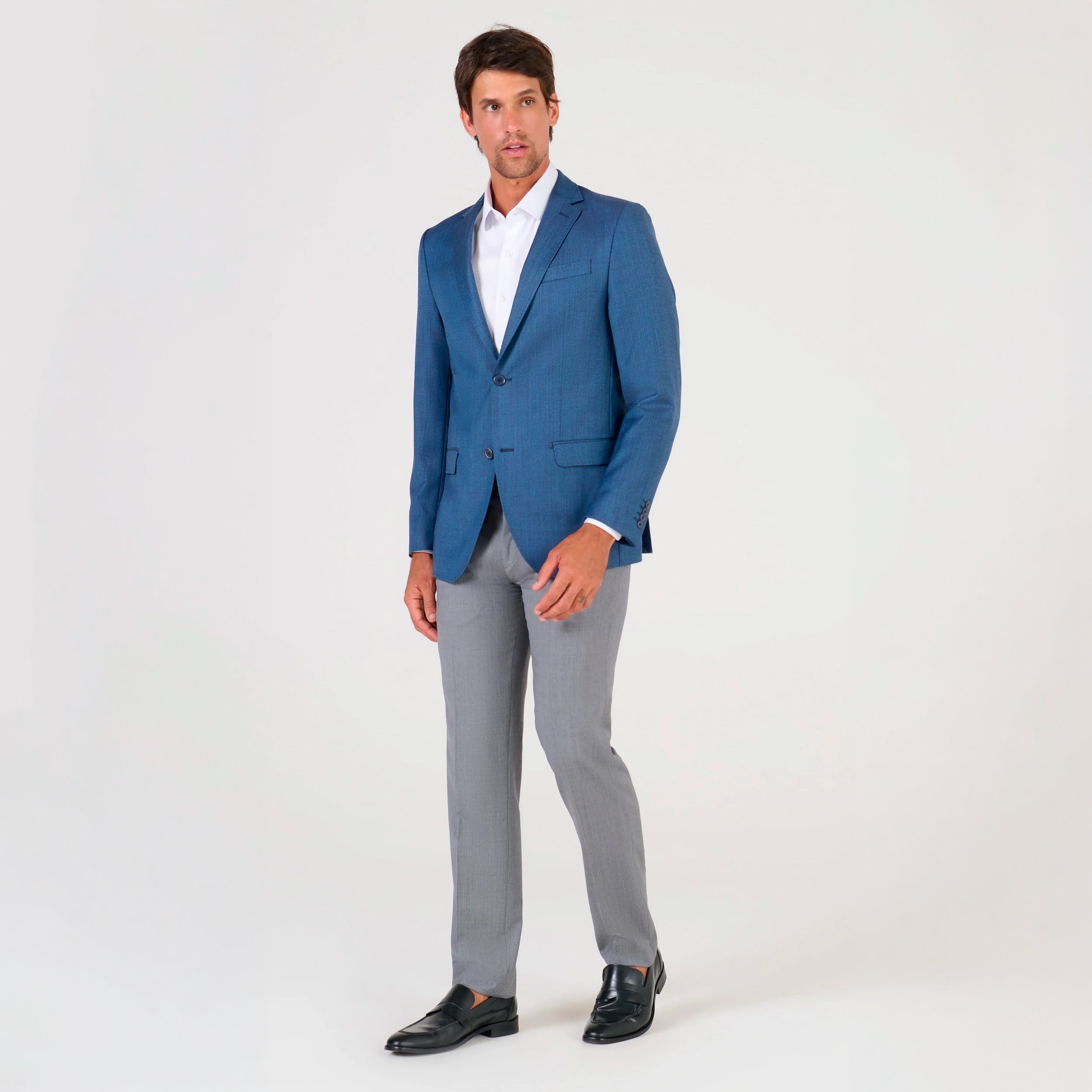 CALÇA SOCIAL LÃ SUPER 120S - CINZA