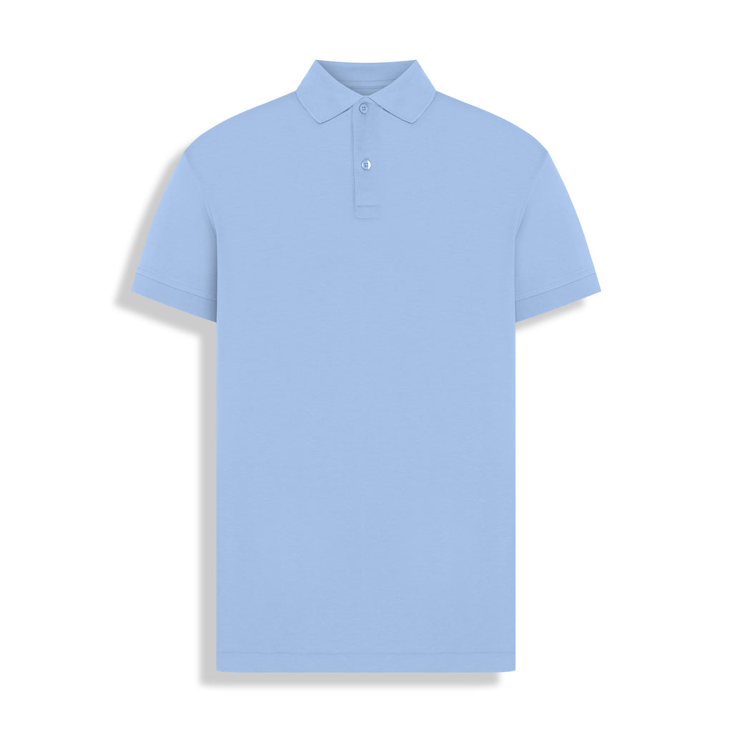 POLO PIMA COTTON 2 BOTOES AZUL ESCURO