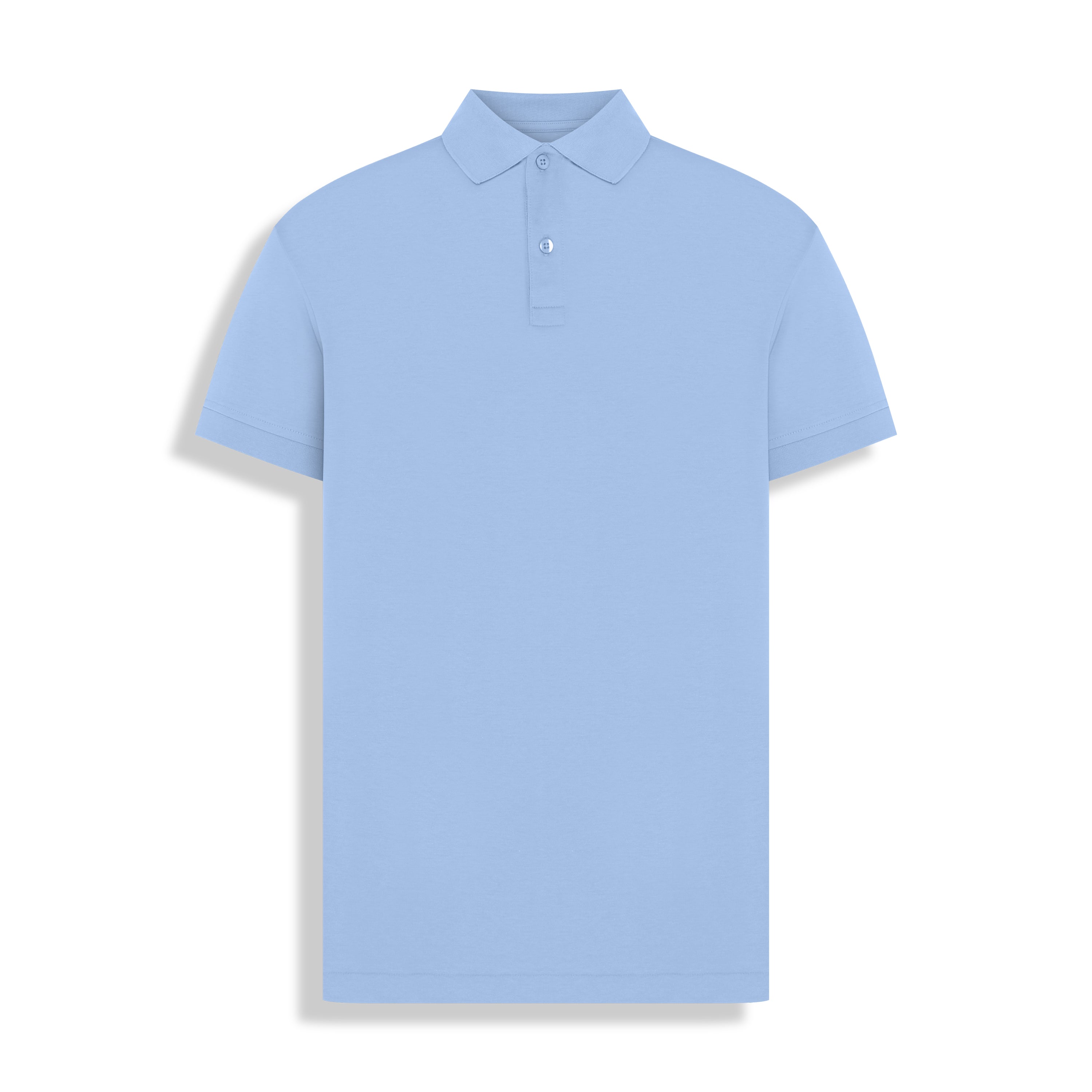 POLO PIMA COTTON 2 BOTOES AZUL ESCURO