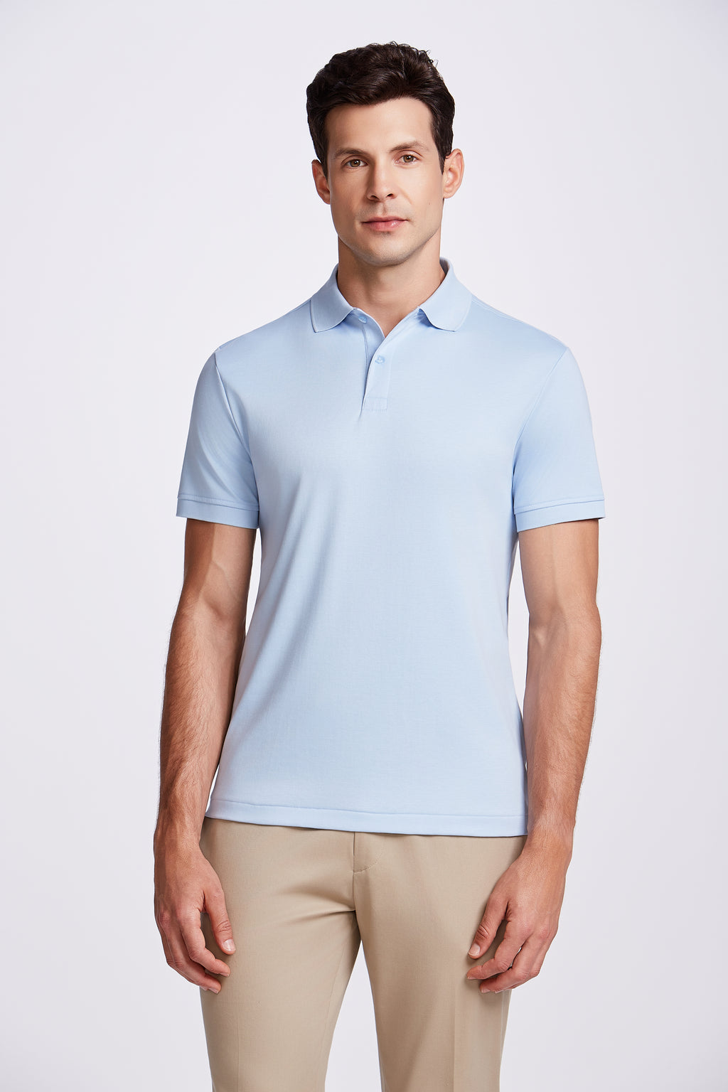 POLO PIMA COTTON 2 BOTOES AZUL ESCURO