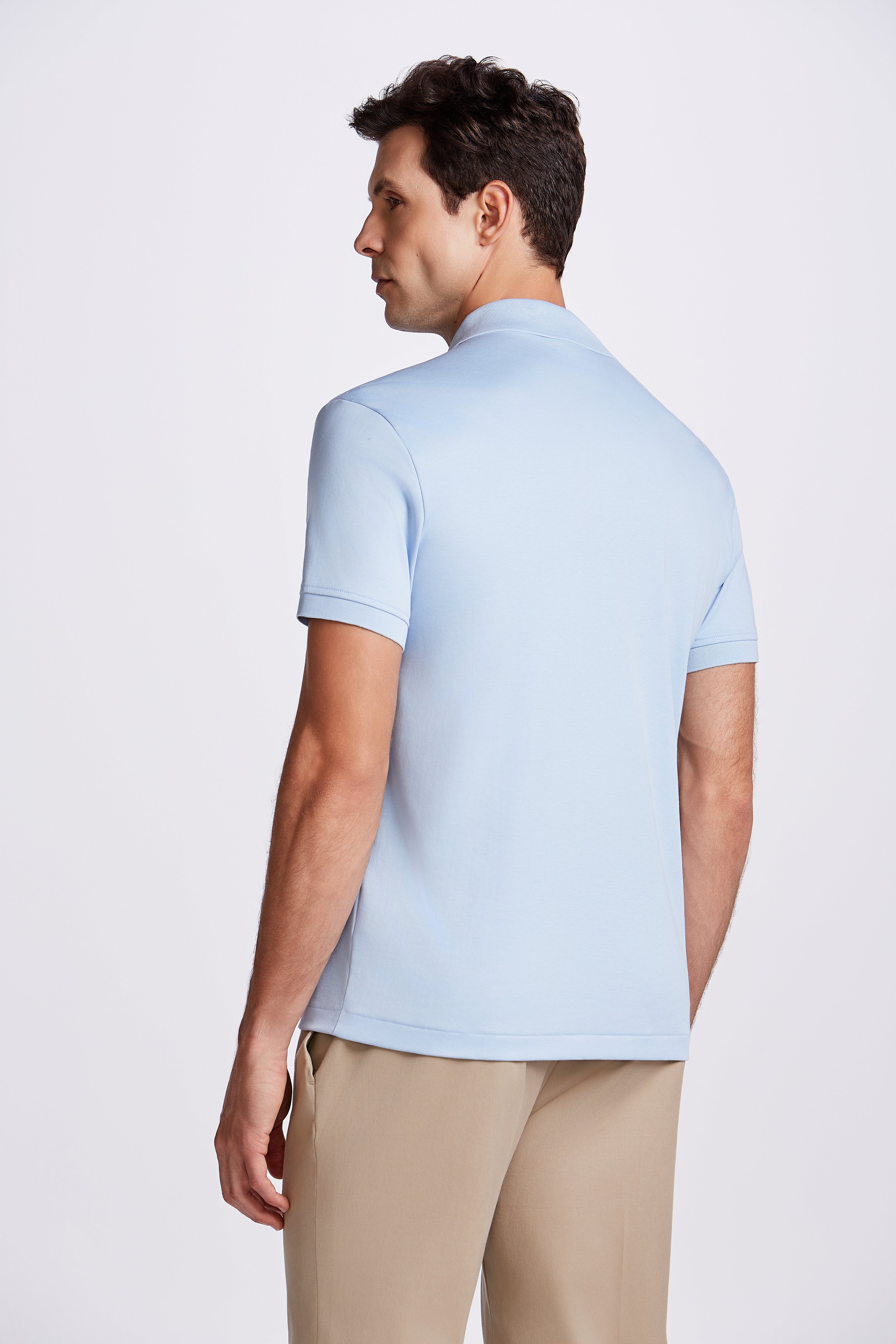 POLO PIMA COTTON 2 BOTOES AZUL ESCURO