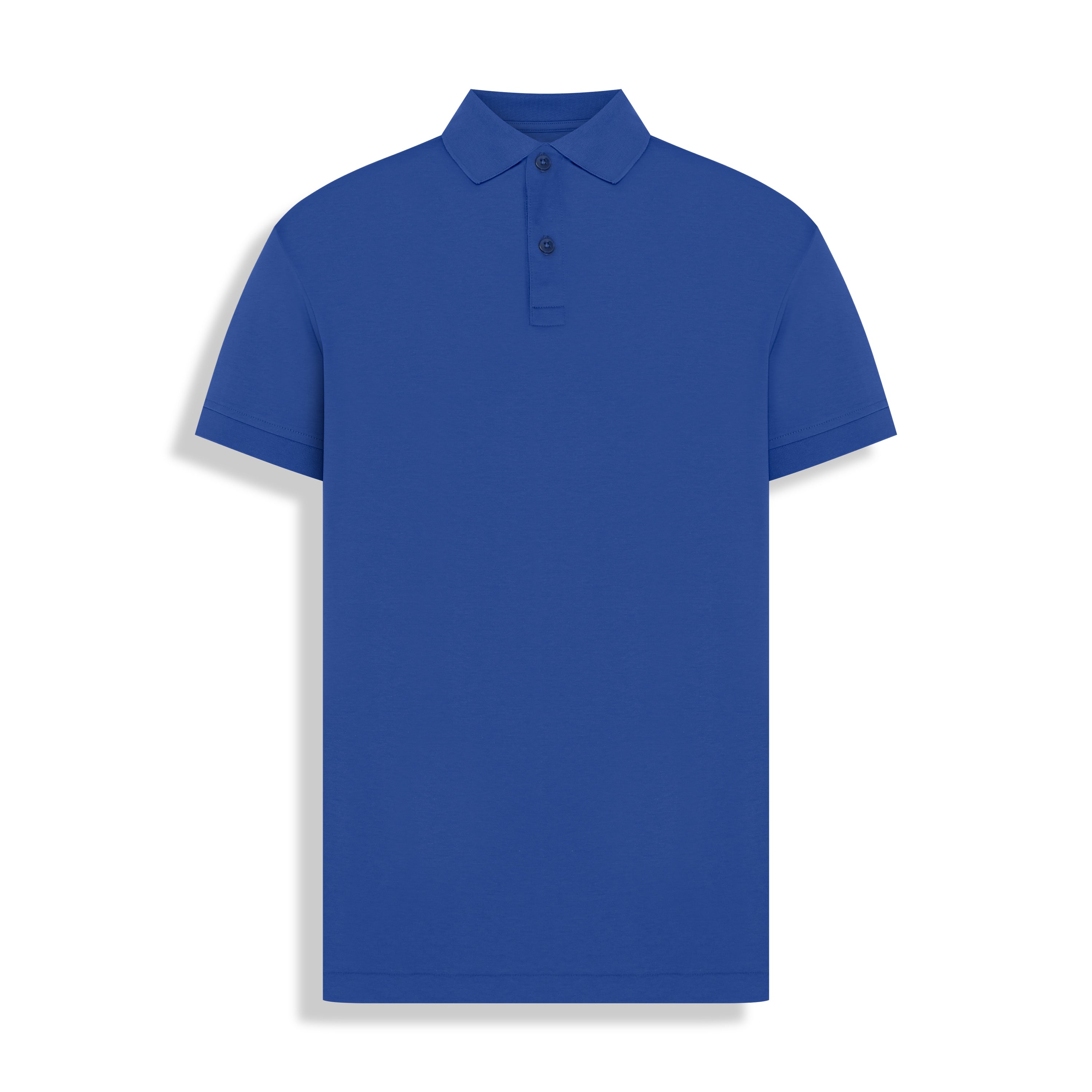 POLO PIMA COTTON 2 BOTOES AZUL MEDIO