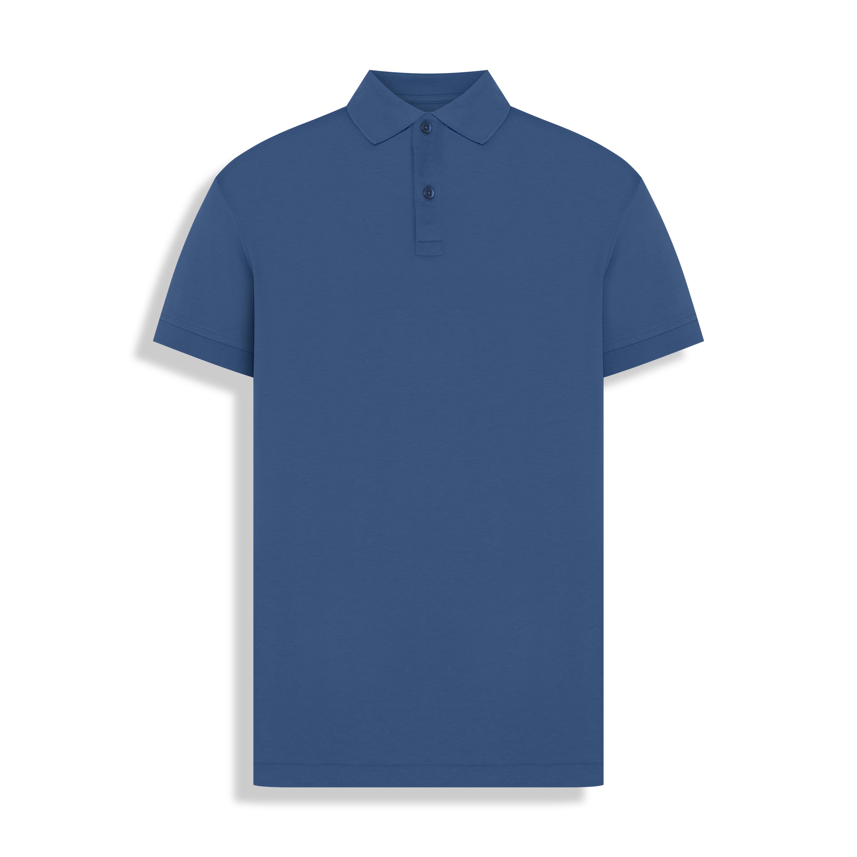 POLO PIMA COTTON 2 BOTOES AZUL