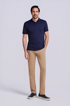 POLO PIMA COTTON 2 BOTOES MARINHO