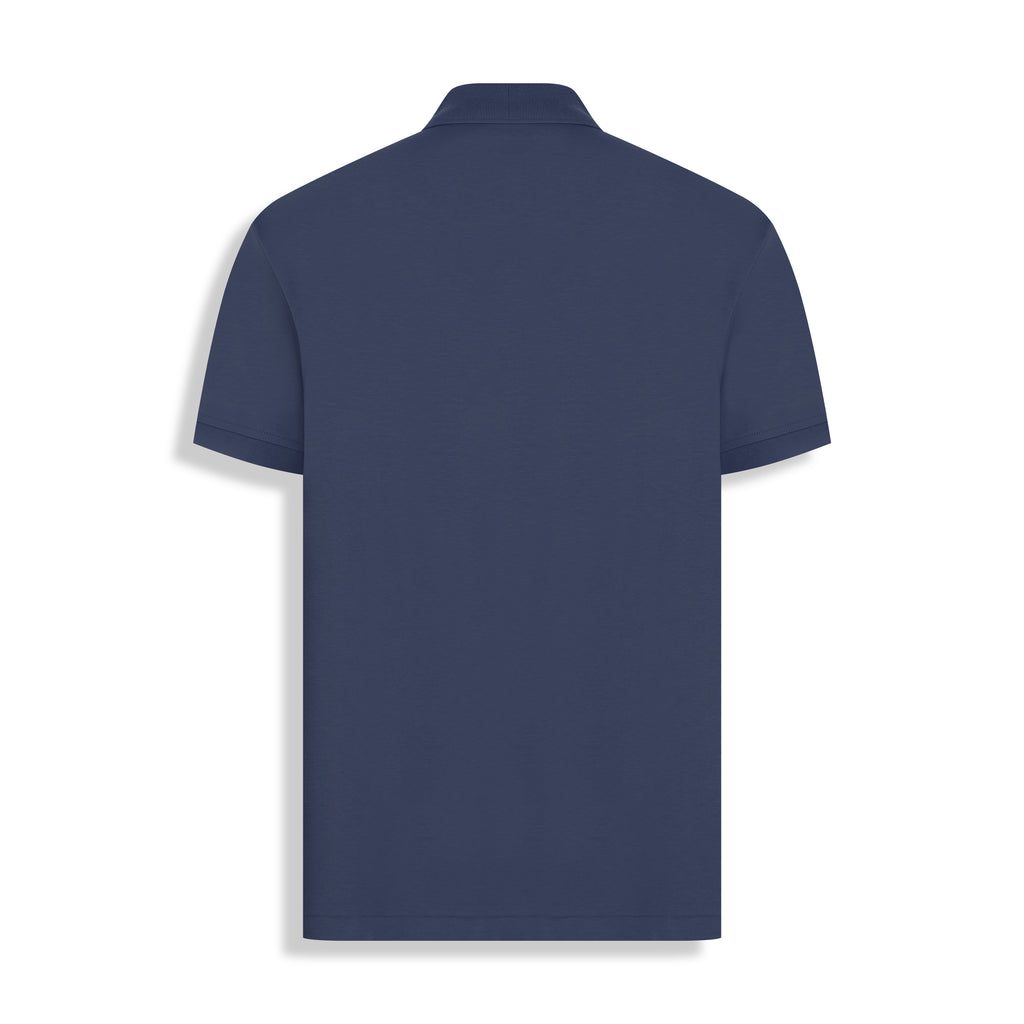 POLO PIMA COTTON 2 BOTOES MARINHO