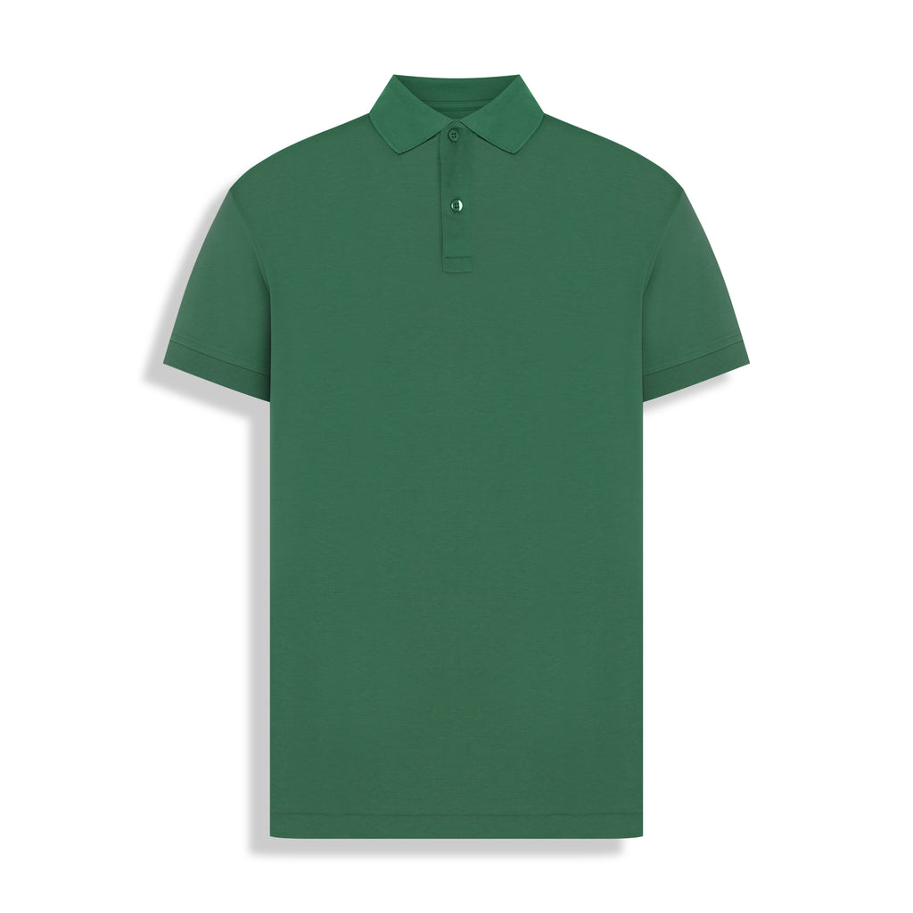 POLO PIMA COTTON 2 BOTOES VERDE