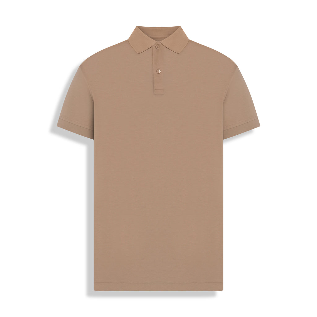 POLO PIMA COTTON 2 BOTOES CHOCOLATE