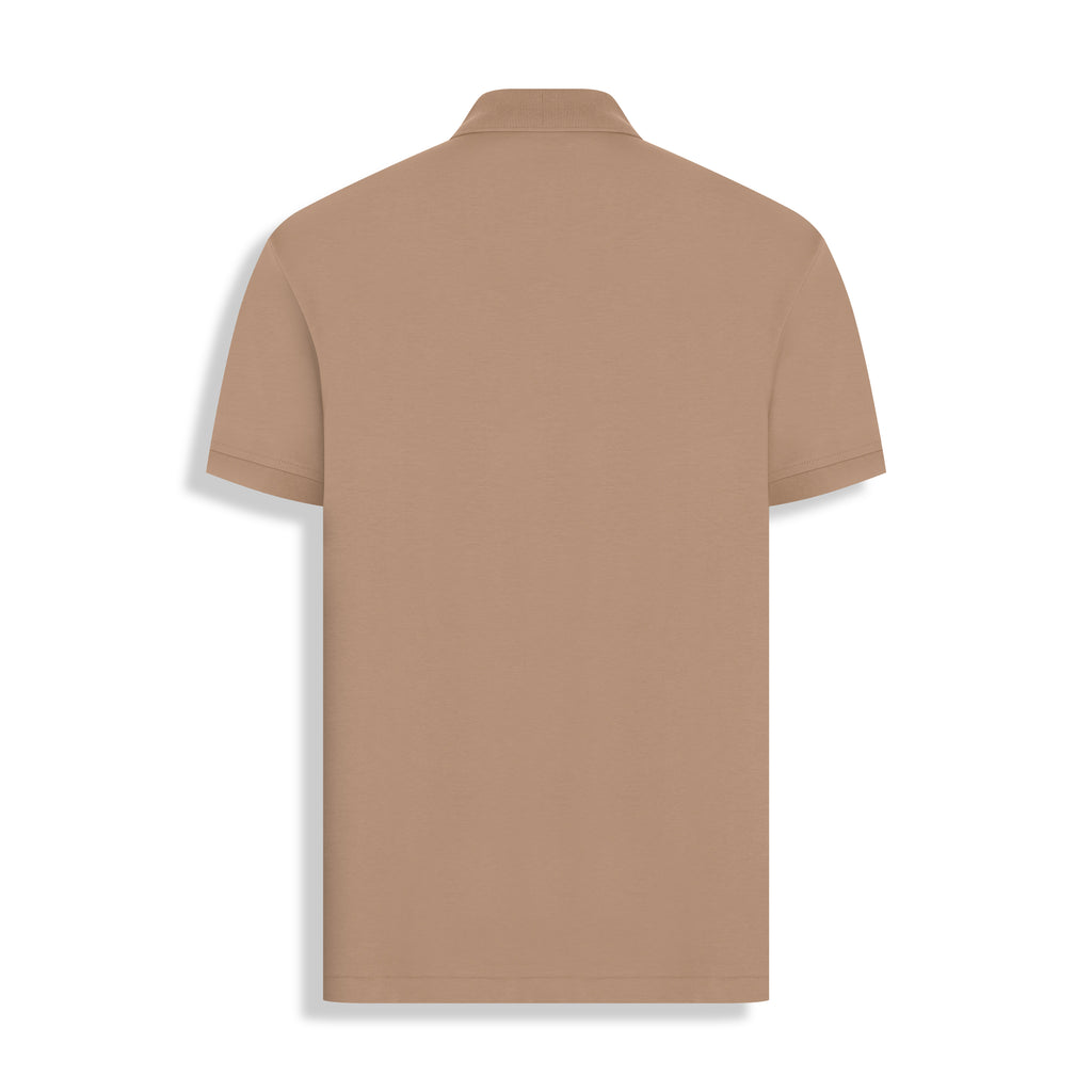 POLO PIMA COTTON 2 BOTOES CHOCOLATE