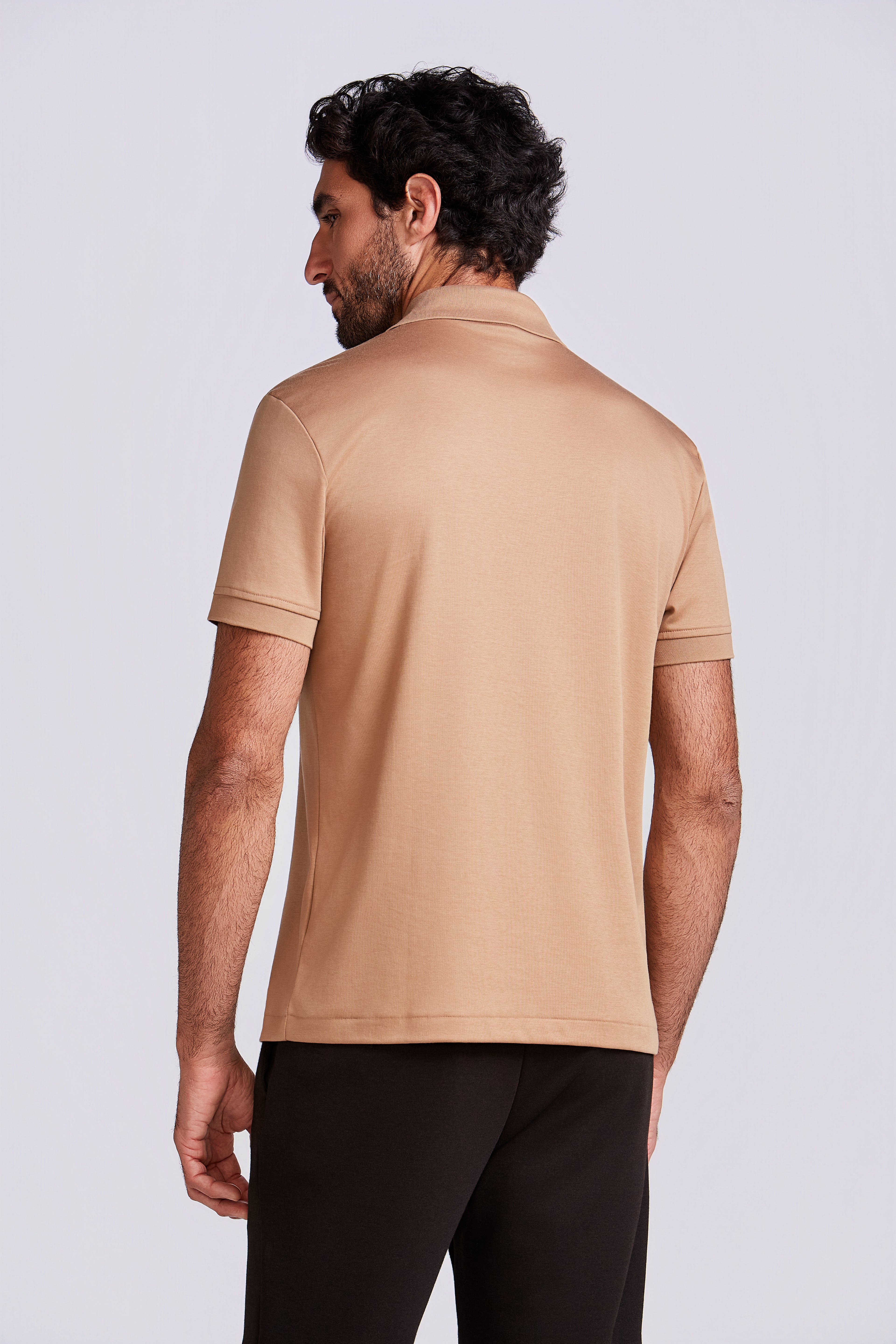 POLO PIMA COTTON 2 BOTOES CHOCOLATE