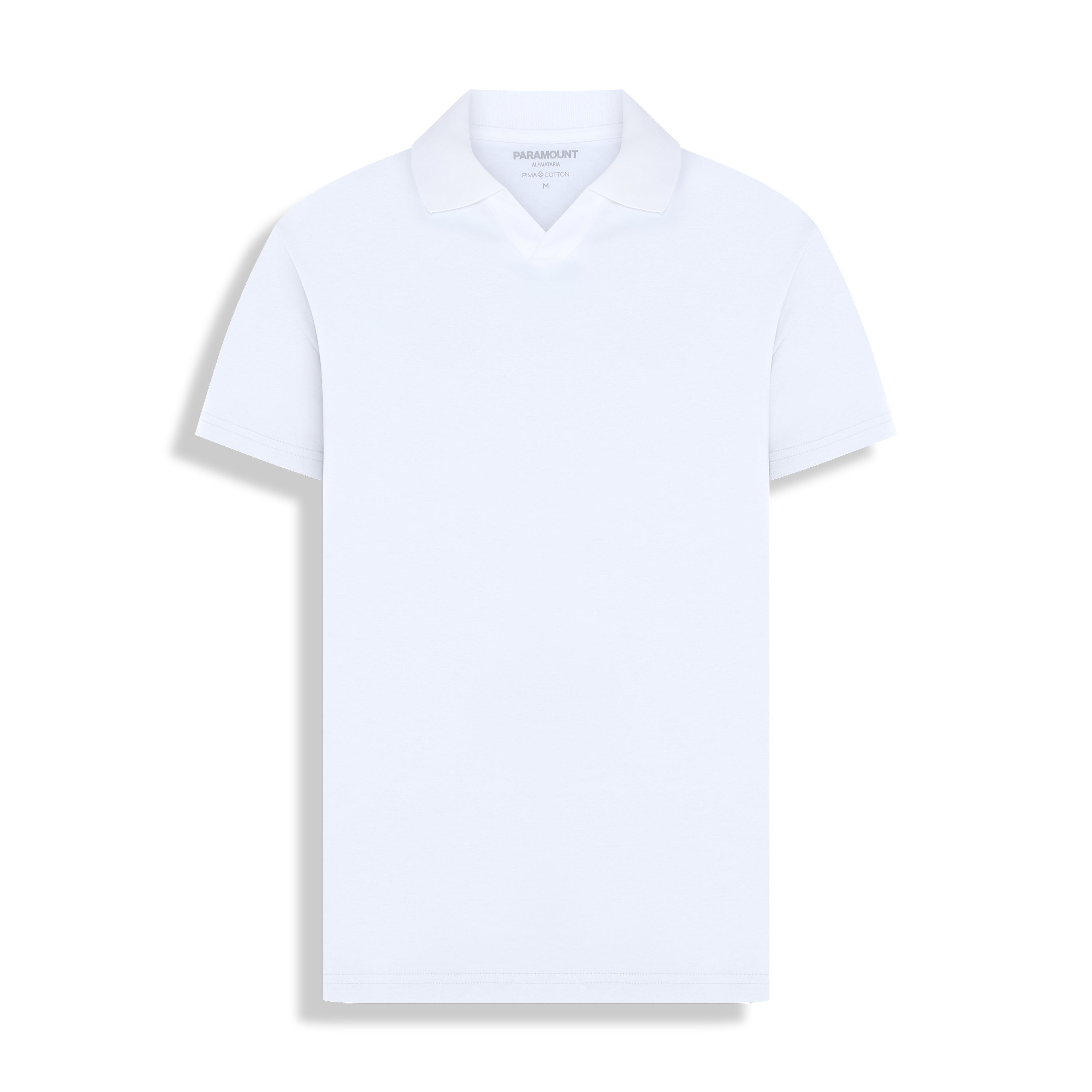 POLO PIMA COTTON GOLA V BRANCO