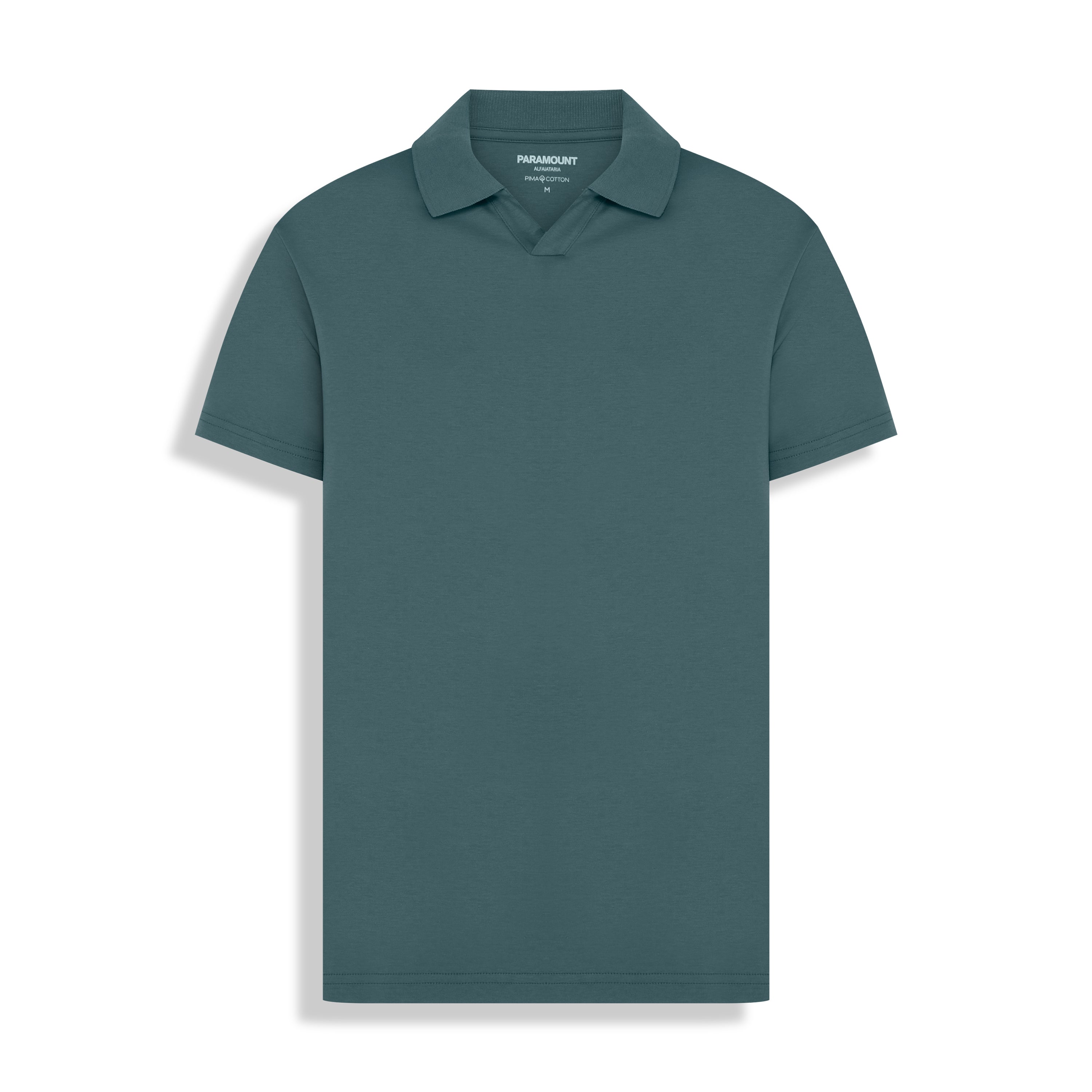 POLO PIMA COTTON GOLA V VERDE MUSGO