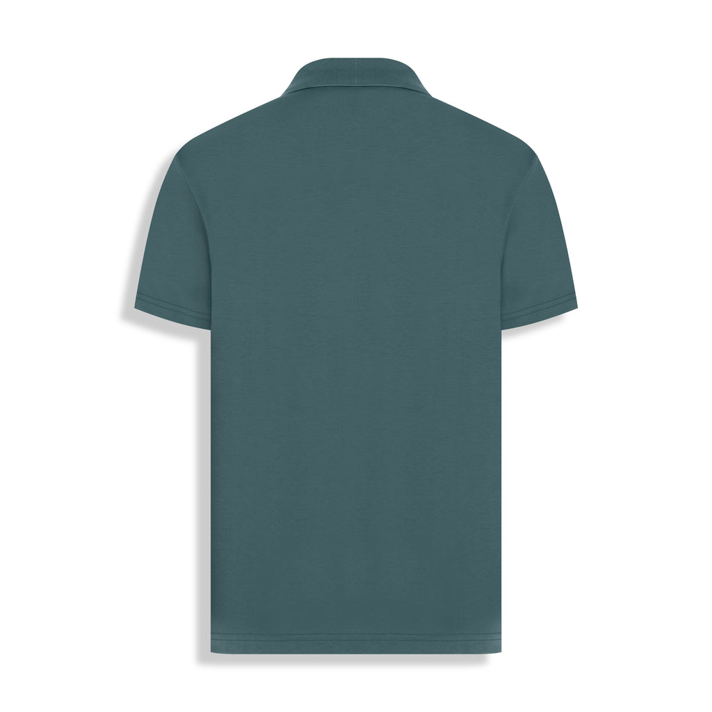POLO PIMA COTTON 2 BOTOES VERDE MUSGO