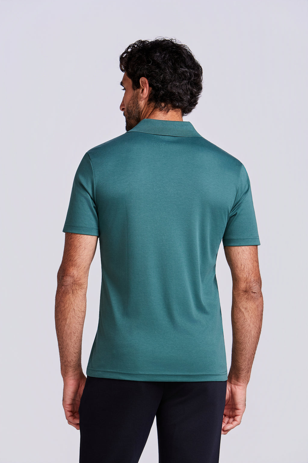 POLO PIMA COTTON GOLA V VERDE MUSGO
