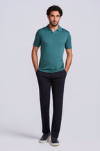 POLO PIMA COTTON GOLA V VERDE MUSGO
