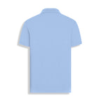POLO PIMA COTTON GOLA V AZUL CLARO