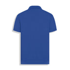 POLO PIMA COTTON GOLA V AZUL MEDIO