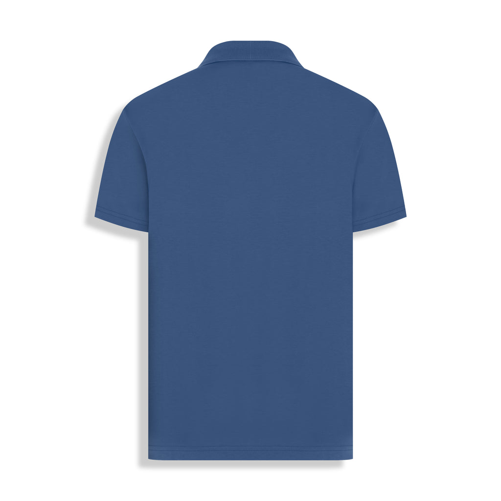 POLO PIMA COTTON GOLA V AZUL