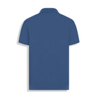 POLO PIMA COTTON GOLA V AZUL