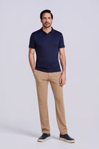 POLO PIMA COTTON GOLA V MARINHO