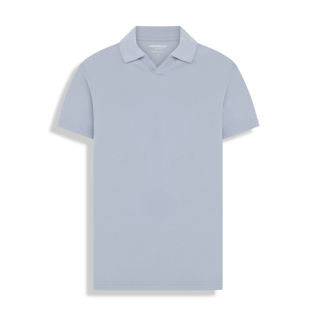 POLO PIMA COTTON GOLA V PRATA