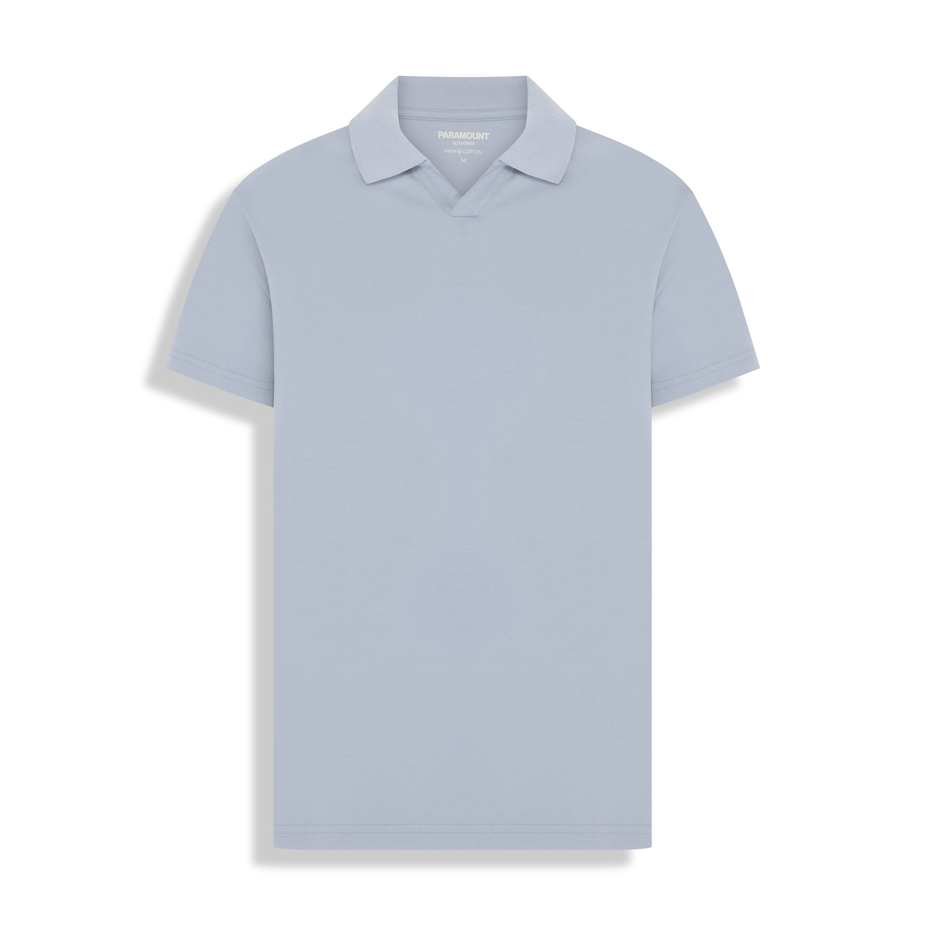 POLO PIMA COTTON GOLA V PRATA