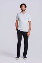 POLO PIMA COTTON GOLA V PRATA