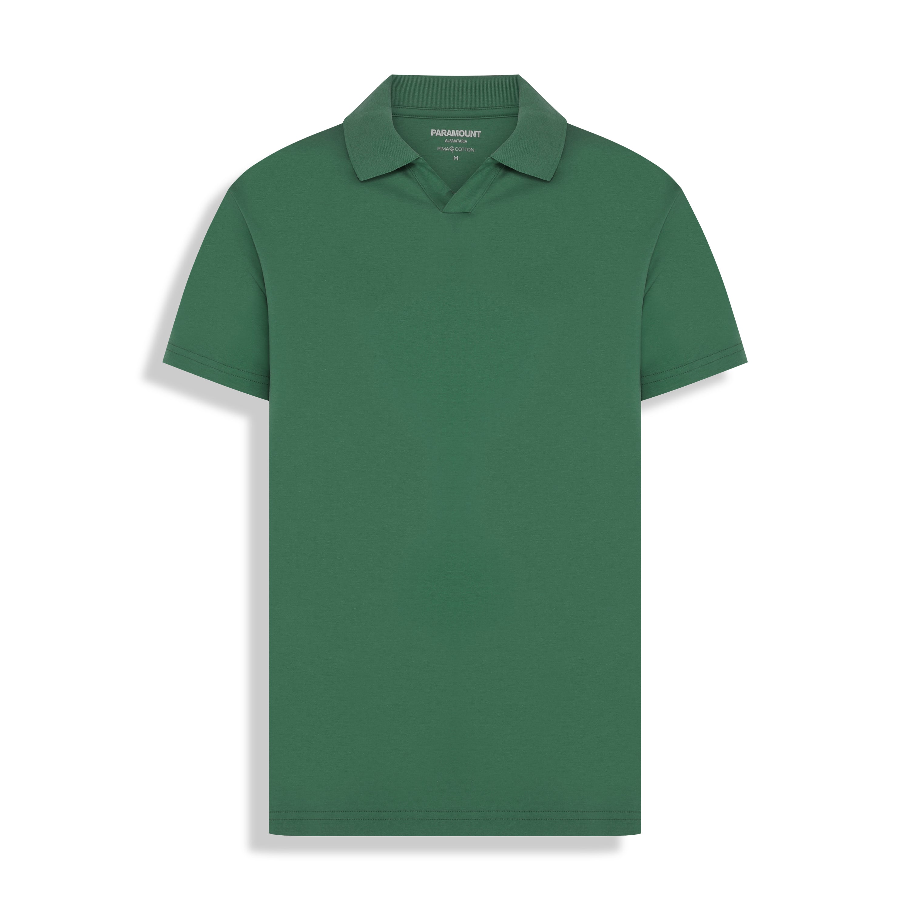 POLO PIMA COTTON GOLA V VERDE