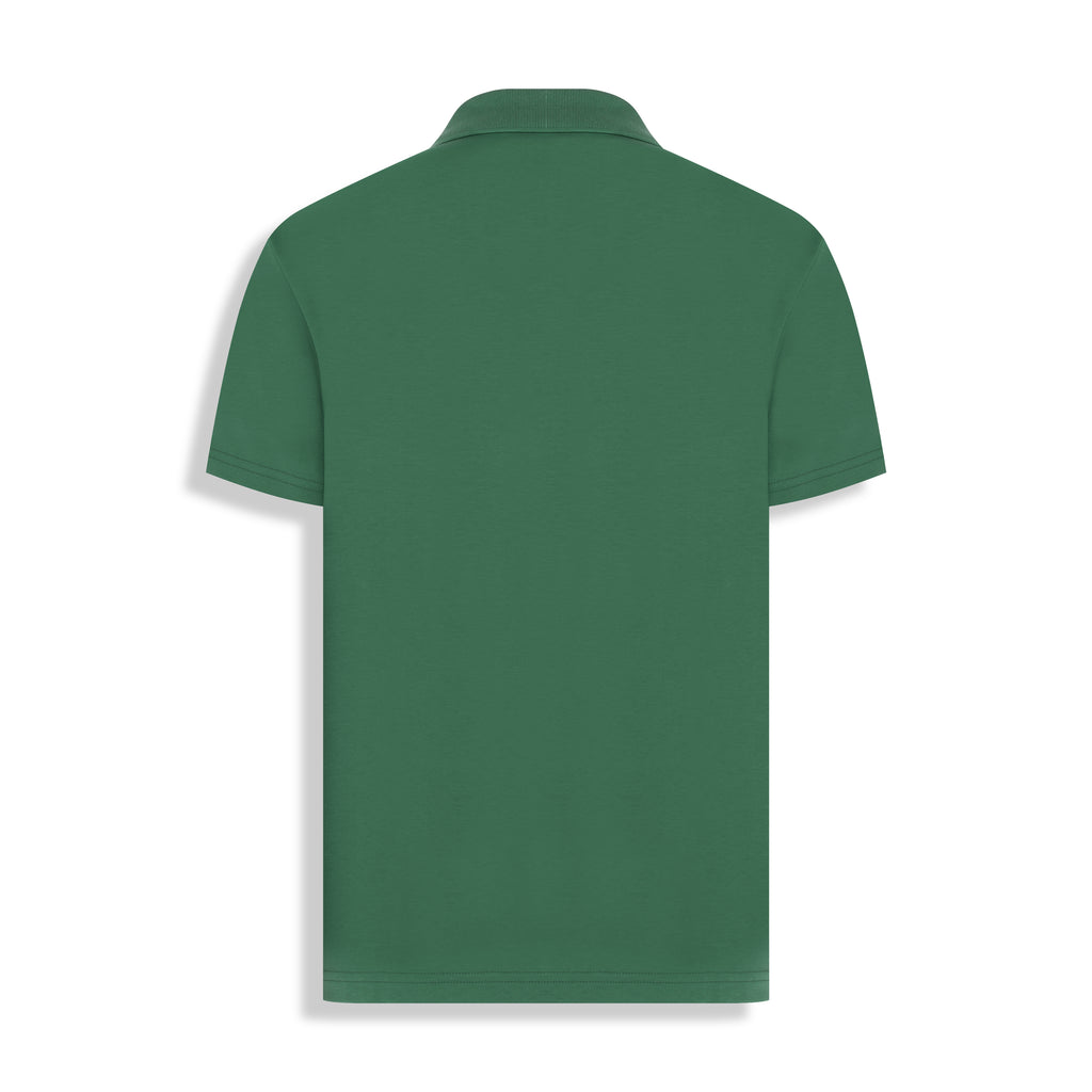 POLO PIMA COTTON GOLA V VERDE